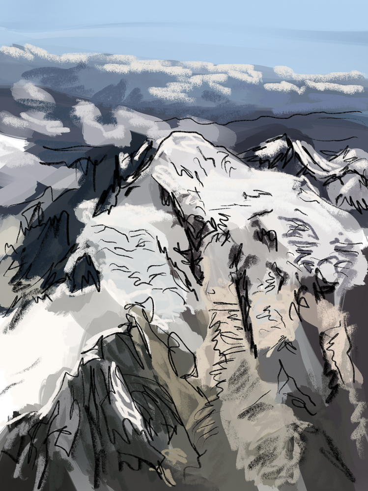 Paintings Danny Touw Procreate The Alps